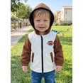 thumbnail image 4 of Loicainy Baby Toddler Boy Hoodies Outerwear 6 12 18 24 Months 2T 3T 4T Long Sleeve Football Embroidery Windbreaker Jackets, 4 of 9