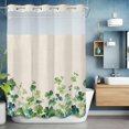 thumbnail image 6 of St. Patrick's Day No Hooks Shower Curtain with Snap-in Liner Green Shamrocks Shower Curtains for Bathroom, Waterproof, Easy Install, Washable 60"x72", 6 of 9