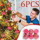 thumbnail image 3 of 6-Piece 6cm Transparent Painted Gold Glitter Ribbon Christmas Ornaments Set, 3 of 6