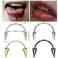 thumbnail image 2 of Kkkded Mouth Piercing Jewelry 4Pcs Lip Hoop Rings - Piercing Jewelry, Polished, Non - irritation, for Photo Props, 2 of 6
