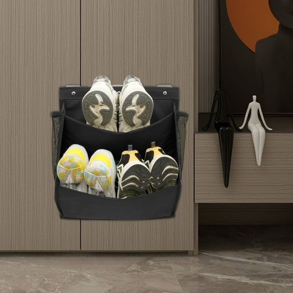 2Pcs RV Shoe Rack with Adhesive Tape Wall Hanging Shoe Organizer with Large Deep Pocket for Motorhome Campervan