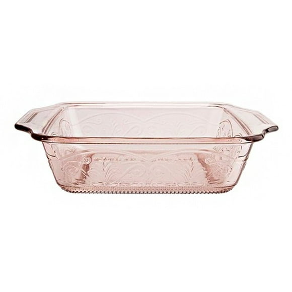 Square Baking Dish - Glass - 8 × 8 - Embossed - Rose