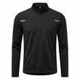 thumbnail image 3 of BVOFAR UPF 50+ Sun Protection Shirts for Men Big and Tall Quarter Zip Running Shirt Long Sleeve Moisture Wicking Quick Dry Athletic Workout Shirts Black XXL, 3 of 7