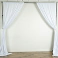 thumbnail image 6 of Efavormart 2 Pack | White Fire Retardant Scuba Polyester Curtain Panel Backdrops Wrinkle Free With Rod Pockets - 10ftx10ft, 6 of 11