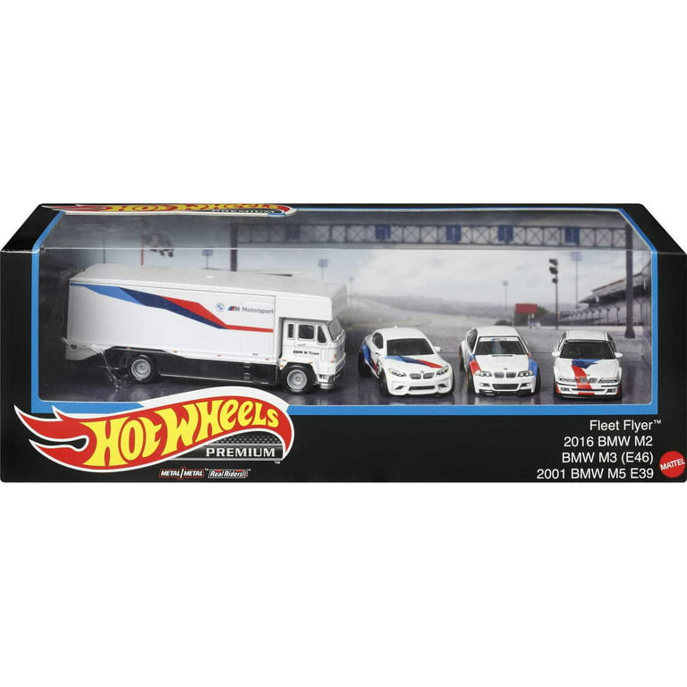 Hot Wheels Premium Collect Display Sets with 3 1:64 Scale Die-Cast Cars & 1  Team Transport Vehicle, Collectors’ Favorites
