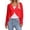 Red, variant on Womens Cropped Jackets Lightweight Open Front Women's Summer Long Sleeve Sheer Chiffon Cardigan Thin Shawl Top