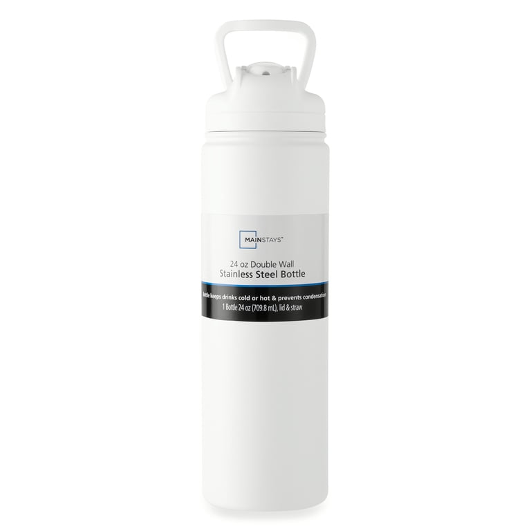 Mainstays 24 oz Stainless Steel Water Bottle, Double-Wall