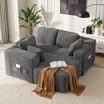 thumbnail image 4 of Asofer 105" Corduroy Modular Sectional Sofa,L-Shaped Couch with Chaise,Boneless Sleeper Sofa Bed,NoAssembly for Living Room,Apartment,Gray, 4 of 10