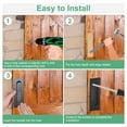 thumbnail image 4 of Uxcell 1-Pack Tiradores de dedo empotrados, 4.72 pulgadas, acero inoxidable 304, manijas para puertas de closet deslizantes [Oro], 4 of 6