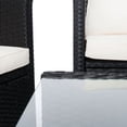 thumbnail image 5 of SAFAVIEH Vellor Outdoor Patio 4 Piece Conversation Set, Black/White, 5 of 8