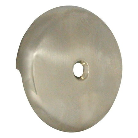 

Thrifco Plumbing 4402297 Single Hole BathTub Drain Overflow Plate with Screw Brushed Nickel Finish Replaces Danco 89235