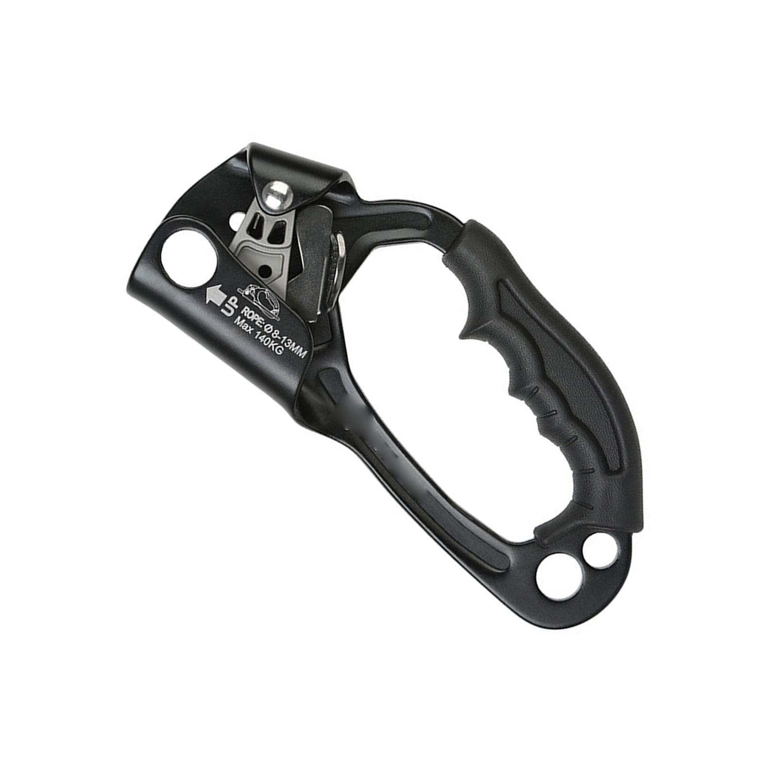 Outdoor Clasp Ascender Carabiners Lightweight High Strength Aluminum Alloy Hiking Buckle, Ergonomic Handle Design Carabiners Secure Rope Grip, Rock Mountain Gear Right Hand with