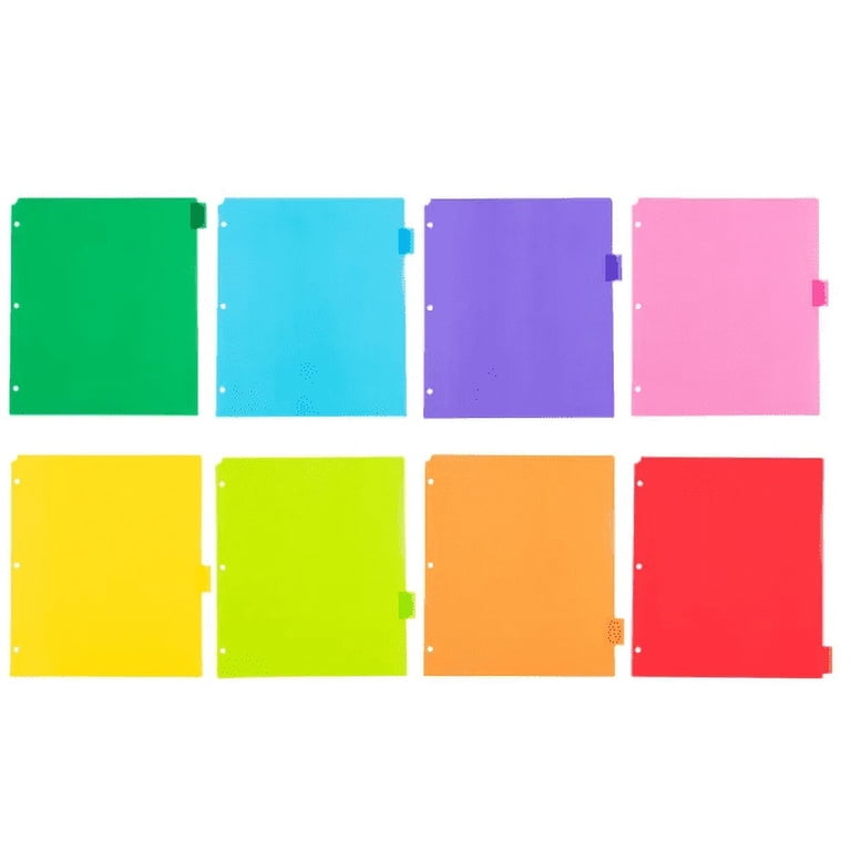 JAM Paper 8-Tab Plastic Index Dividers, Multicolor photo 2
