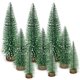 thumbnail image 2 of Mini árbol de Navidad artificial, 9 piezas Mini árbol de Navidad artificial con efecto nieve, decoración navideña Decoración de mesa navideña DIY verde Mini árbol de Navidad pequeño 10/15 / 20 cm, 3, 2 of 8