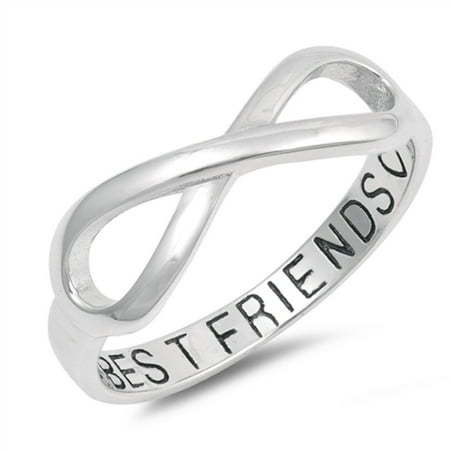 Sterling Silver Best Friends Infinity Ring