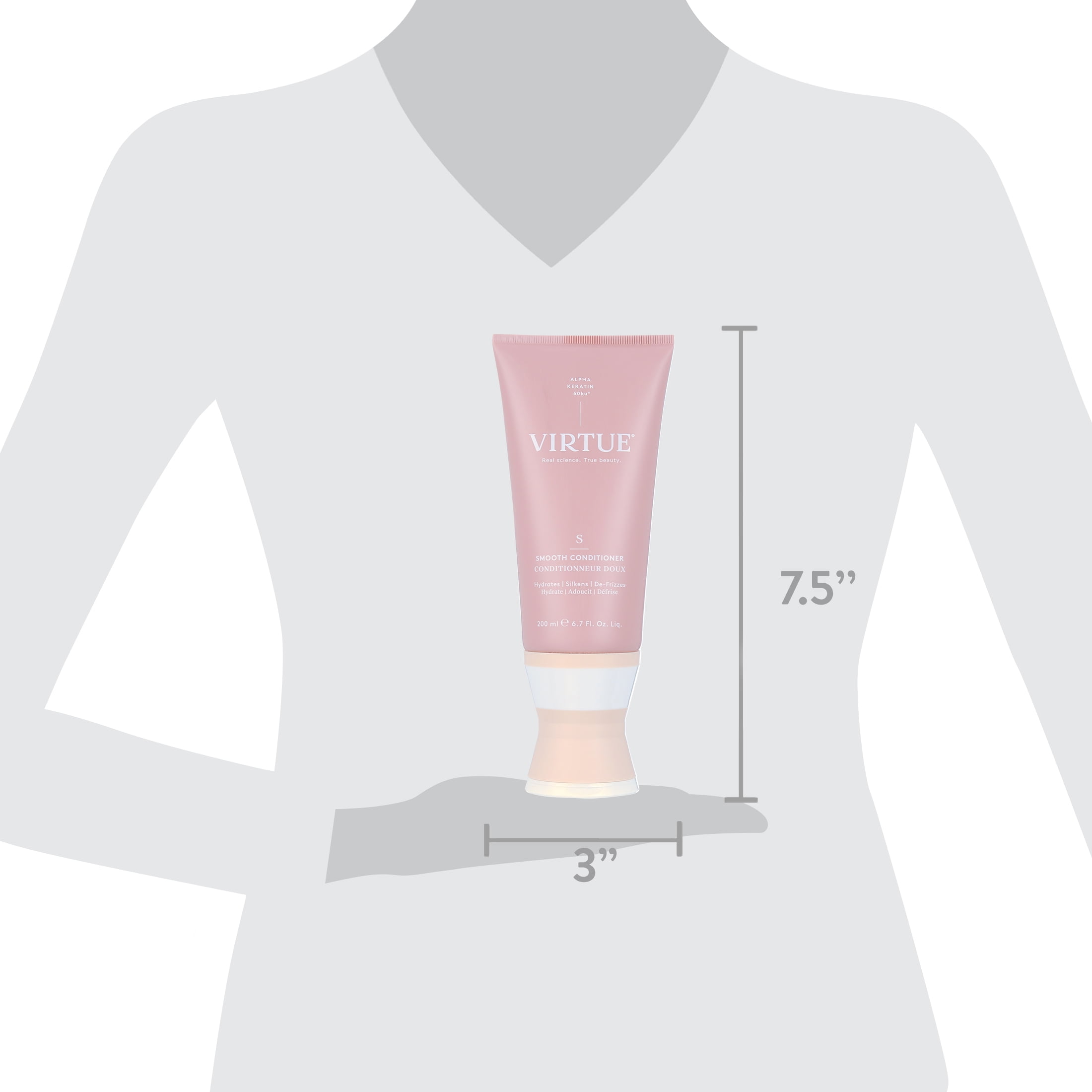 Virtue Smooth Hair Care Conditioner, 6.7 oz