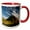 Red/White, variant on 3drose, Gros Piton, St. Lucia, 11oz Two-tone Black Mug