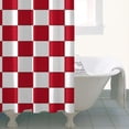 thumbnail image 4 of Red and White Checkered Pattern Shower Curtain 36"x72" ,Bathroom Decorative Shower Curtains Set with 12 Hooks,Modern Waterproof Washable Shower Curtain, 4 of 6