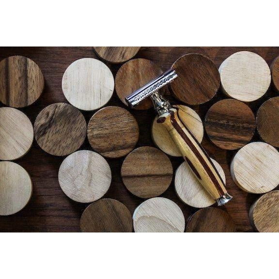 WCS Natural Collection Razor 38WS, Rosewood  and  White Ash-Closed Comb