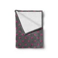 thumbnail image 2 of Skull Soft Flannel Fleece Throw Blanket, Hand Drawn Style Pink Emo Skulls Teenager Lifestyle Youth Culture, Cozy Plush for Indoor and Outdoor Use, 70" x 90", Dark Taupe Hot Pink, by Ambesonne, 2 of 5