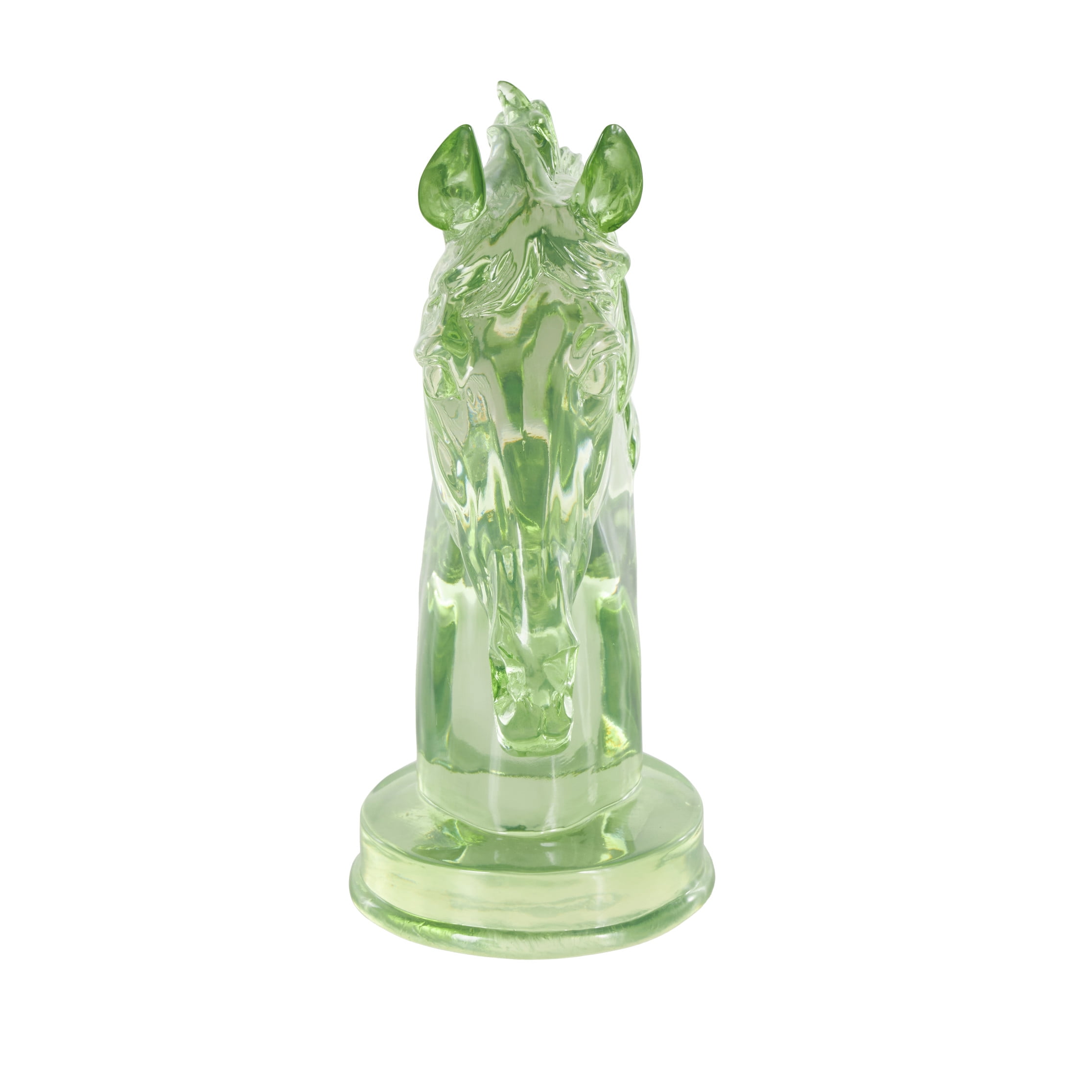 6" x 13" Green Resin Tinted Horse Sculpture, by DecMode