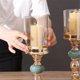 thumbnail image 4 of Candelabro de cerámica de lujo ligero y de cristal, adorno decorativo vintage for mesa de comedor., 4 of 6