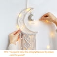 thumbnail image 2 of Woven Wall Hanging Moon Dream Catcher- Boho Chic Bohemian Home Decor Wall Art Decor Beautiful Apartment Dorm Room, 2 of 5