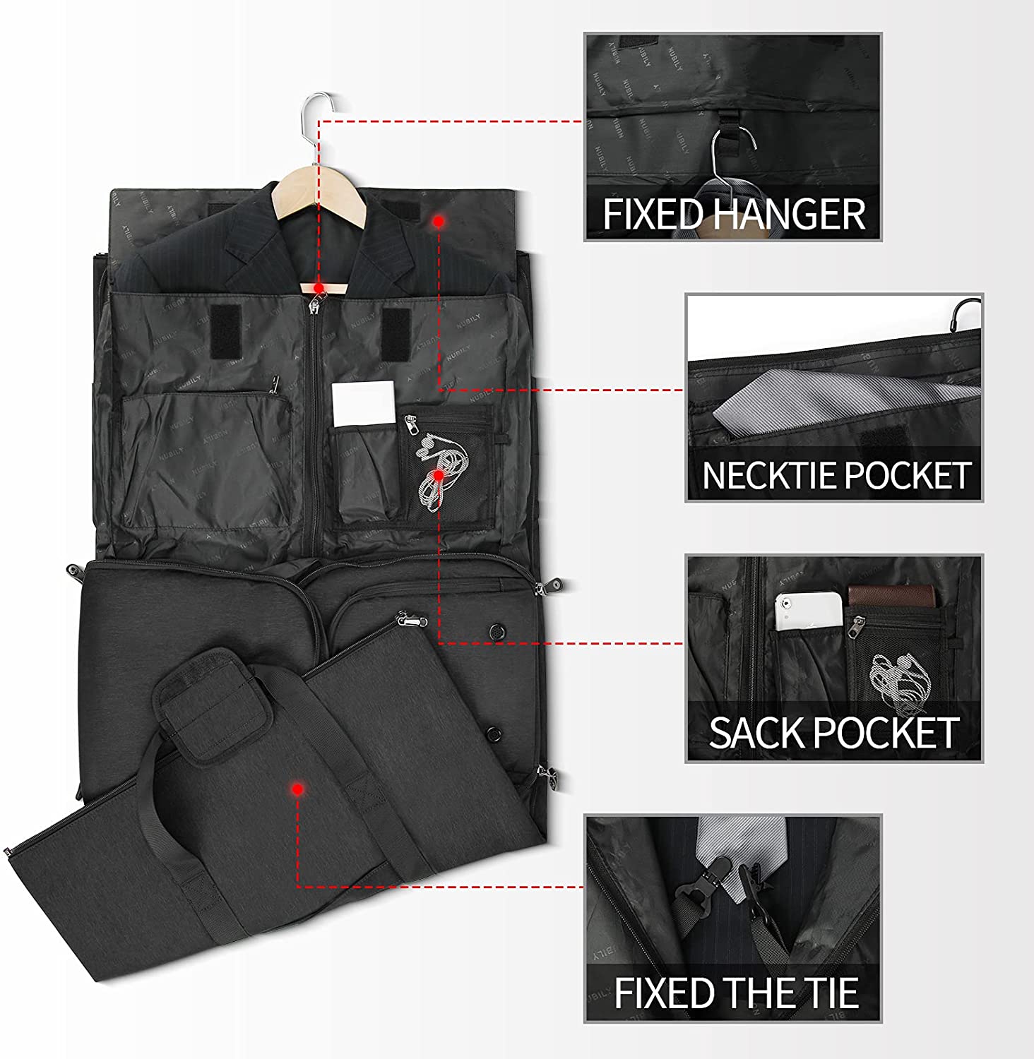Garment Bags Convertible Suit Bag 