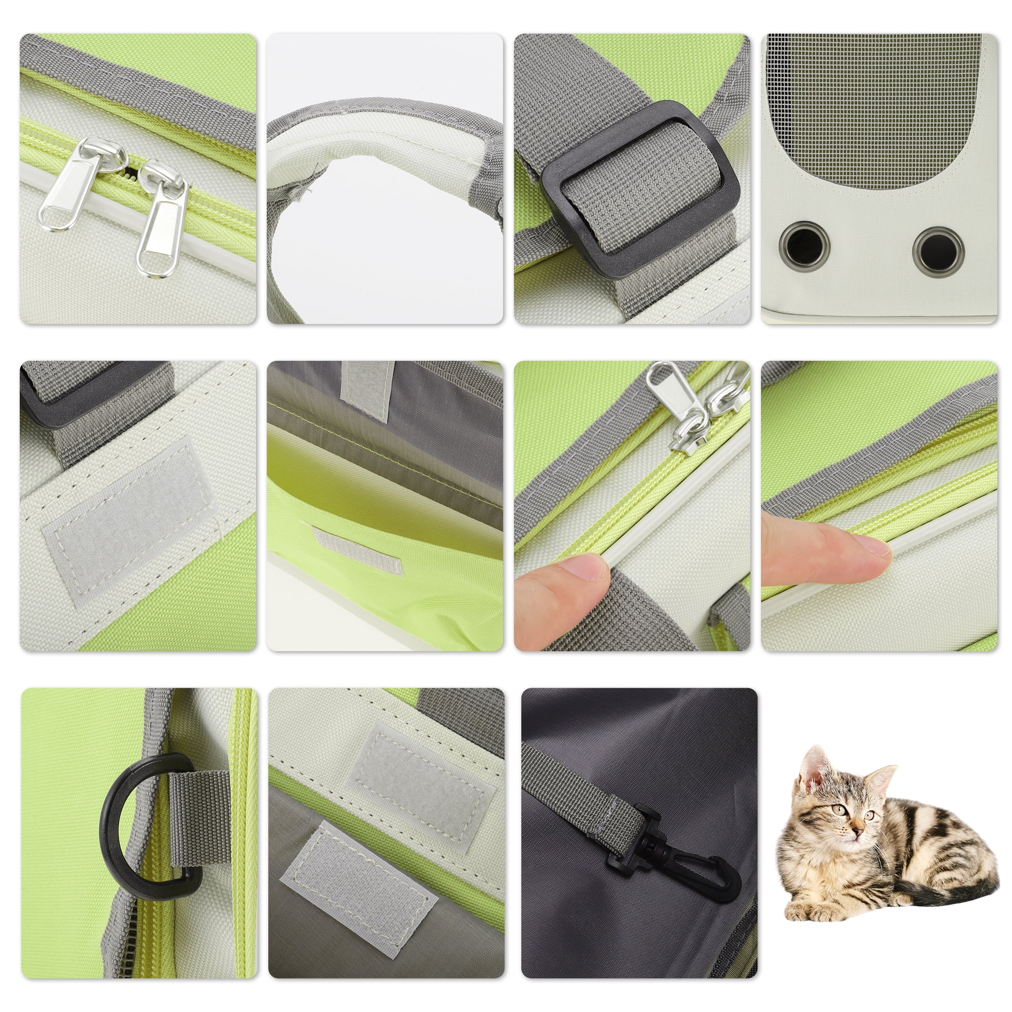 Unique Bargains Pet Carrier Bag Foldable Transport Box for Cats and Small Dogs