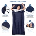 thumbnail image 2 of LSTRAGY Sleeping Bag Liner, Updated Adult Sleep Sack & Travel Sheets with Foot Zipper, Lightweight and Portable Camping Sleeping Bag Liners - Ideal for Backpacking, Hostels and Camping, 2 of 7