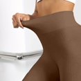 thumbnail image 6 of TGPMGRZ Leggings for Women Scrunch Lifting Gym Seamless Workout Leggings Tummy Control Yoga Pants Brown Size L, 6 of 7