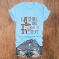 thumbnail image 1 of Fiudx Ofertas Flash Del Día Tops con Estampado de Moda para Mujer, Blusa de Manga Corta, Camisetas Divertidas con Cuello Redondo, 1 of 4