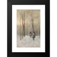 thumbnail image 2 of Anton Mauve 16x24 Black Modern Framed Museum Art Print Titled - Riders in the Snow in the Haagse Bos (1880), 2 of 5