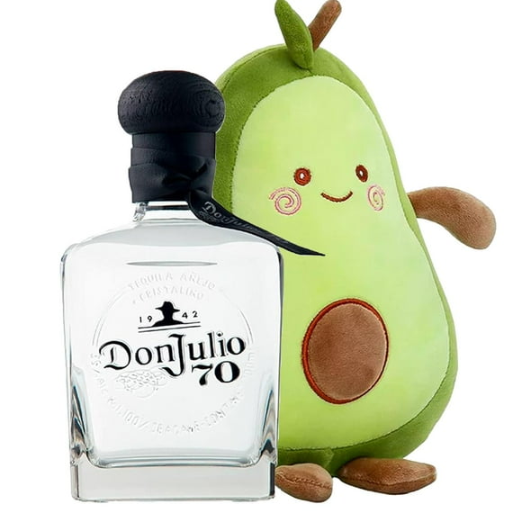 Tequila Don Julio 70 Añejo 700 ml + Peluche Aguacate 27 cm