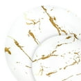 thumbnail image 2 of VeZee's Gold Stroke White 10.25" Dinner Plates for Elegant Parties & All Occasions : Qty 20, 2 of 5