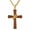 C, variant on Men's Walnut Wood Cross Necklace– 14K Gold Plated Pendant with Adjustable 22-24" Chain, Christian Gift