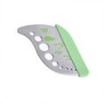 thumbnail image 1 of Pelador de hierbas, herramienta para pelar hojas de hierbas de cocina de acero inoxidable con 9 agujeros, color verde, pelador de hierbas de metal, 1 of 5