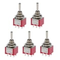 thumbnail image 1 of Encendido / Apagado Interruptor De Modelo De 6 PINs Railway Rojo Paquete De 5 Soledad On / Off interruptor eléctrico, 1 of 9