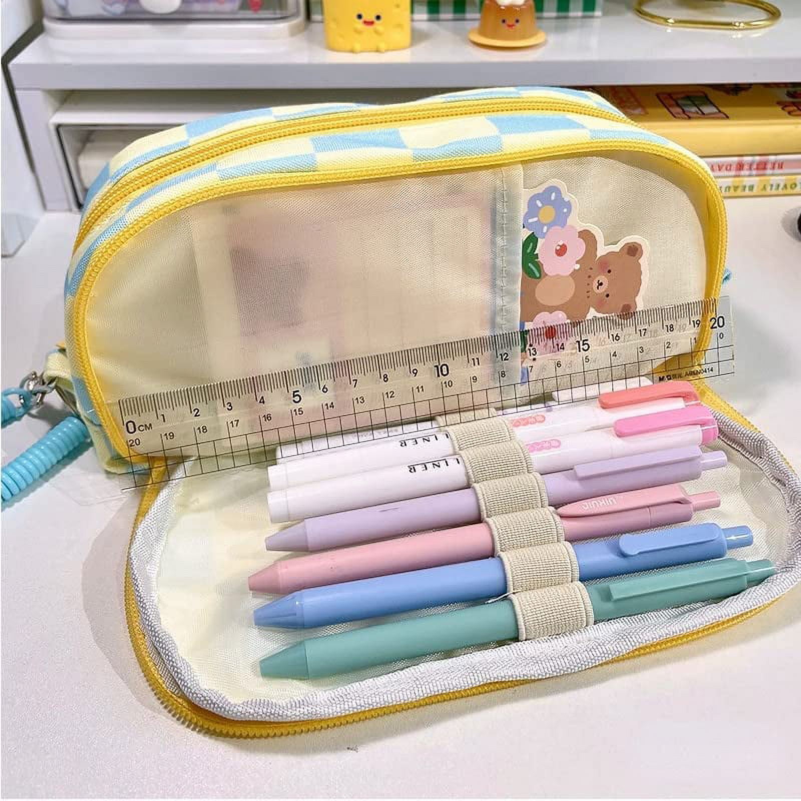 Gaogical Small Pencil Case Cute Aesthetic Pencil Pouch Bag for Students  Boys Girls Teen Back to School Stationery Supplies Gift (Green)