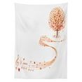 thumbnail image 3 of Ambesonne Autumn Tablecloth Rectangular Table Cover, Music Sheet and Notes, 52"x70", Multicolor, 3 of 4