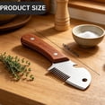thumbnail image 3 of Kitchen Knife Set Green Onion Cutter Stainless Wooden Handle Kitchen Gadgets Onion Cutter Scallion for Kitchen Home Cooking Restaurant Prep Station Barbecue, 3 of 9
