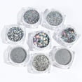 thumbnail image 4 of Juego de Lentejuelas Nail Art - 8 Polvos de Brillo - 12 Plata Ormromra CZMR-YX209, 4 of 8