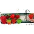 thumbnail image 2 of 30 PCS Artificial Simulation Strawberries Fake Lifelike Red Props Decoration Faux Plastic Small Fruit Ornament Party Holiday Cabinet Festival Home Kitchen, 2 of 3