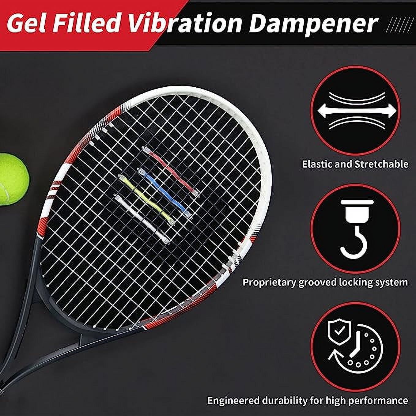6 Tampons Anti-Vibration Silicone Pour Raquette De Tennis - Réduction Bruit Et Choc - Design Mignon