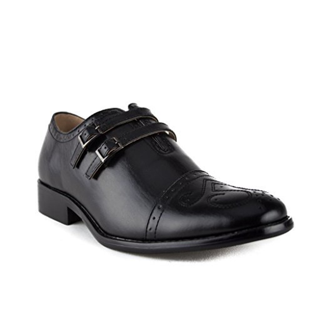 J'aime Aldo Men's 95731 Leather Lined Double Monk Strap Cap Toe Dress