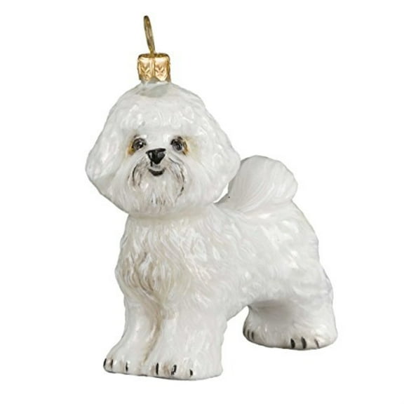 Bichon Frise Dog Polish Blown Glass Christmas Ornament Decoration Made in Poland