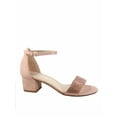 thumbnail image 1 of Eldred Women's Open Toe Ankle Strap Buckle Low Chunky Heels Causal Sandals Shoes, 1 of 2