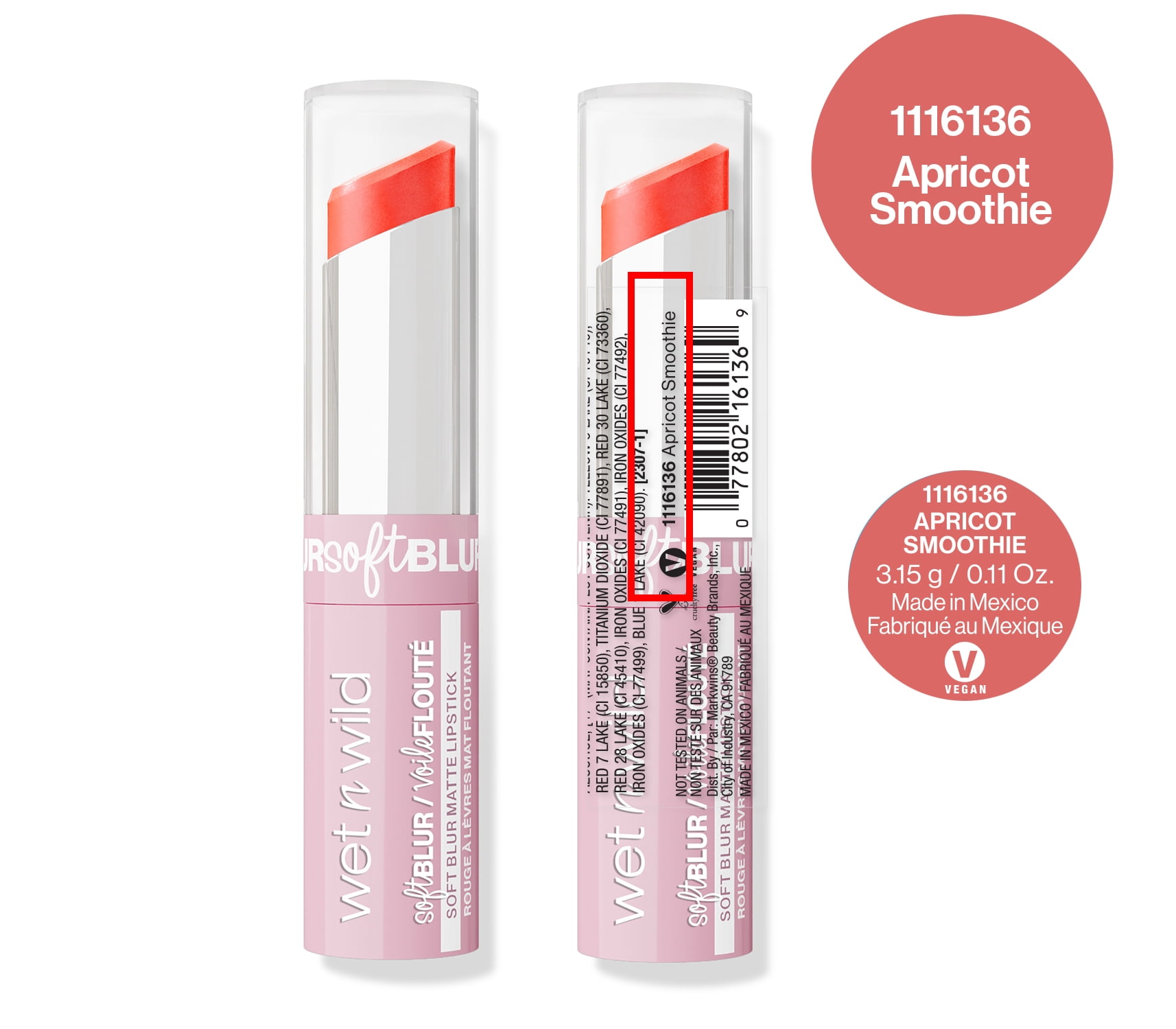 Wet n Wild Soft Blur Matte Lipstick - Apricot Smoothie
