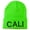 Green, variant on Cali Embroidered Neon Long Beanie - Green OSFM