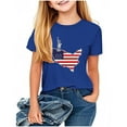 thumbnail image 2 of YABCSAZ Independence Day Tops for Girls Boys American Flag Star Kid Outfits Short Sleeve Casual Loose Summer T-shirts Toddler Baby Patriotic Clothes Unisex Shirts 4th of July Tops 3 Years, 2 of 4